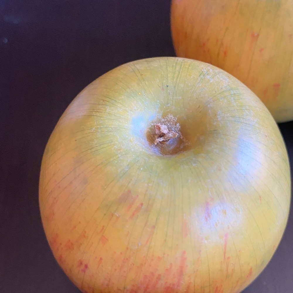 Set of 7 Faux Fruit-Apples. Green with Red. Realistic. - Picture 8 of 8